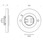 Zeichnung der Türklingel aus Edelstahl KT-102.2