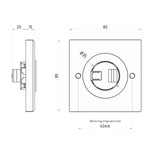 Zeichnung der Türklingel aus Edelstahl KT-103.1