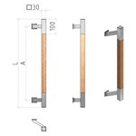 Türgriff Stangengriff Eckig SG-355