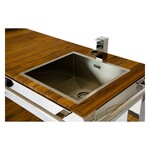 Outdoor Küche aus Edelstahl, Modell "Saint-Tropez" Detail: Spülbecken