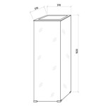 Pflanzkübel aus Edelstahl, Maßzeichnung