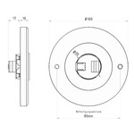 Zeichnung der Türklingel aus Edelstahl KT-102.3