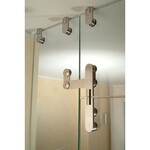 Drehtürbeschlag aus Edelstahl, Detailansicht oben